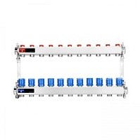 Коллекторная группа с балансировочными клапанами Varmega 1", 11 x 3/4"EK, нержавеющая сталь