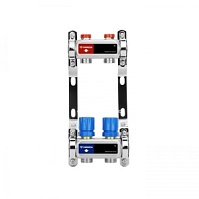 Коллекторная группа с балансировочными клапанами Varmega 1", 2 x 3/4"EK, нержавеющая сталь