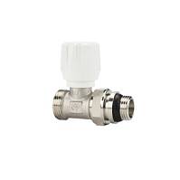 Ручной радиаторный клапан Varmega, серия VM101, EK, прямой, с самоупл/полусгоном 1/2" x 3/4"EK